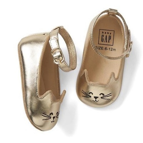 Baby Gap Other - NWT Baby Gap Gold Cat Ballet Flats #1144